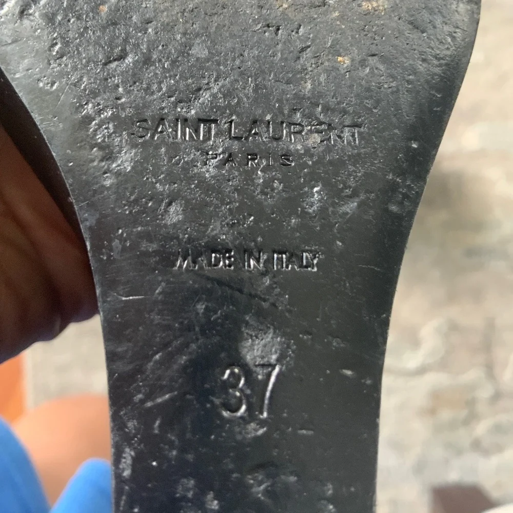 SAINT LAURENT, WEDGE ANKLE STRAP SANDALS - Picture 7 of 7